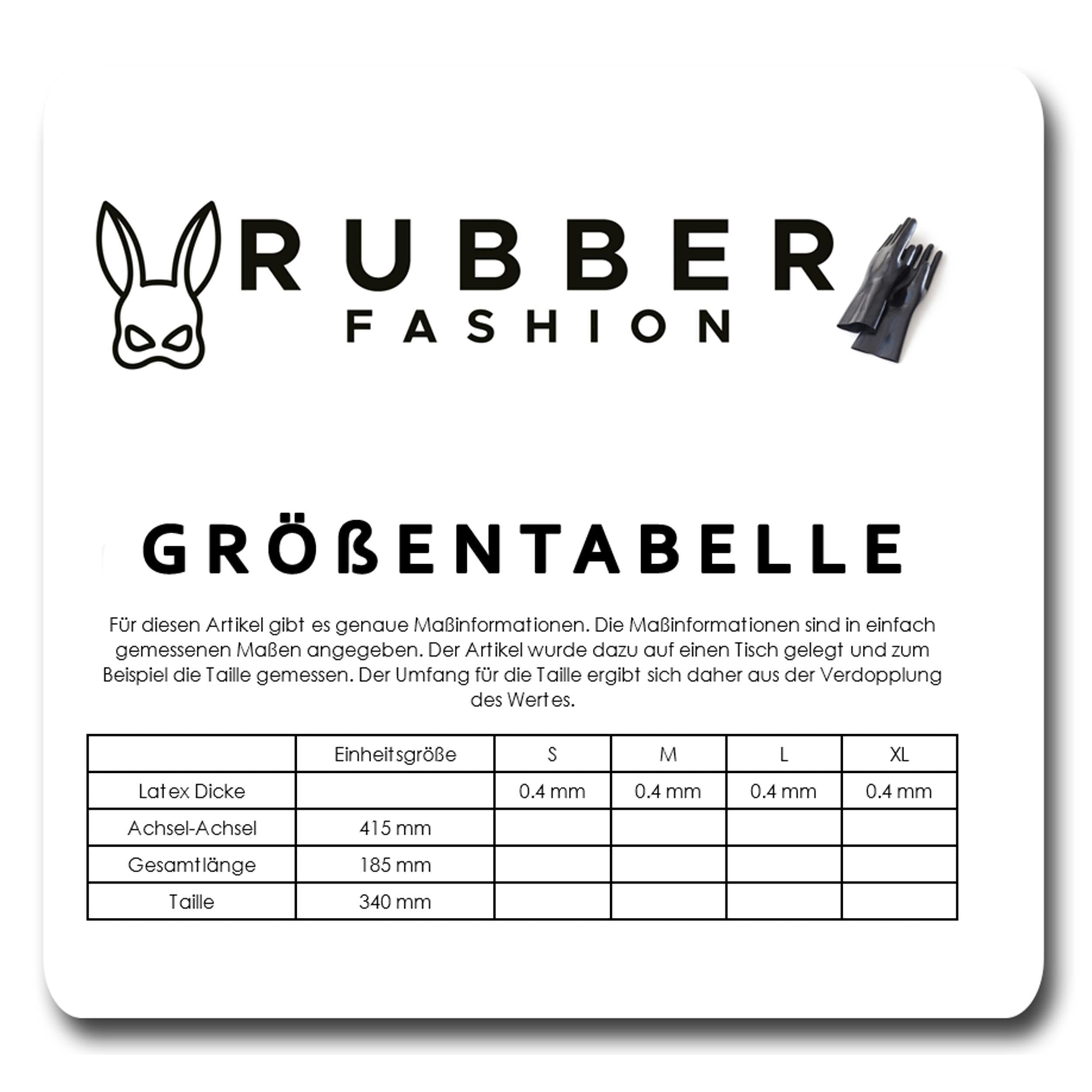 Rubberfashion Latex Oberteil kurz - sexy Latex Bustier - Rubber Boobtube oder knapper Latex Rock